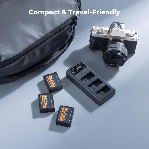 3-Pack NP-W126 Batteries & 3-Slot Charger for Fujifilm X100VI