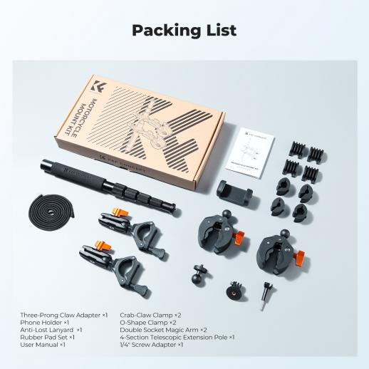 Insta360 Motorcycle Clamp Mount with 43