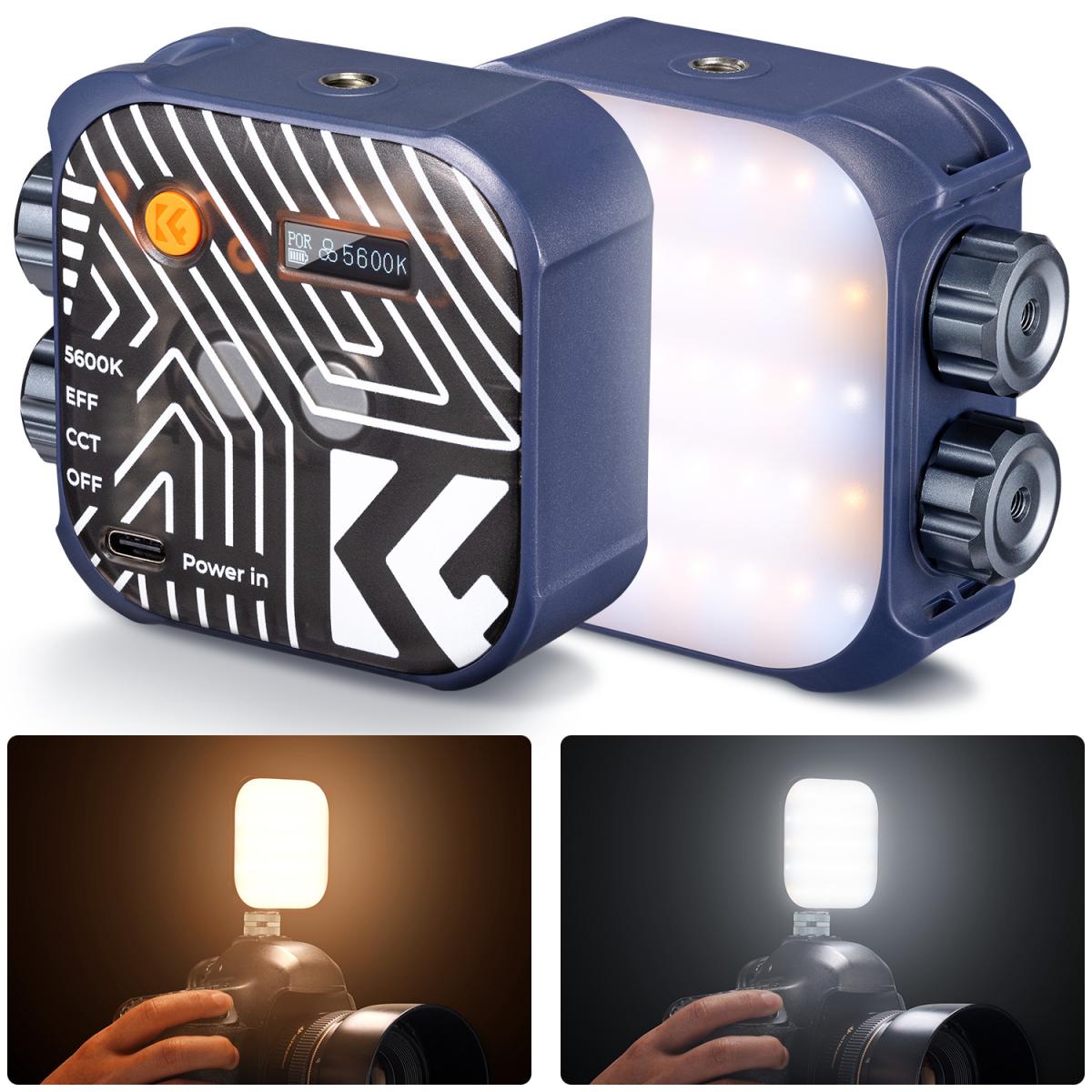 K&F CONCEPT Mini Studio Fotografico Pieghevole 50x50cm – Light Box Con Luce Regolabile 3000-5600K, 6 Sfondi PVC, Per Gioielli E Prodotti
