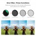 Nano-Xcel Series, Black Diffusion Mist Effect 1/4 & Variable ND2-32& Circular Polarizing Filter CPL-in 1 HD Lens Filter 