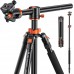 T254A8+BH-28L 4 Section Ultra High Aluminum Professional Detachable Monopod Tripod