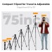 75" Lightweight Portable Travel Outdoor DSLR Tripods