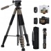 75" Lightweight Portable Travel Outdoor DSLR Tripods