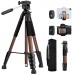 75" Lightweight Portable Travel Outdoor DSLR Tripods (Bronze Gold)