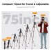 75" Lightweight Portable Travel Outdoor DSLR Tripods (Bronze Gold)