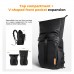 Expandable Roll-Top Camera Backpack 20L+5L