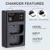 Dual Slot Quick Battery Charger for Canon LP-E6/E6N/E6NH/E6P Bat