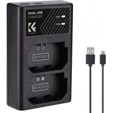 Dual Slot Quick Battery Charger for Sony NP-FZ100 Battery，Micro 