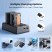 NP-FZ100 Dual Slot Quick Battery Charger, Micro USB and Type-C Charger