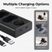 NP-FZ100 Dual Slot Quick Battery Charger with LCD Screen，Micro U