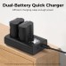 NP-FZ100 Dual Slot Quick Battery Charger with LCD Screen, Micro USB and Type-C Charger