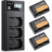 NP-FZ100 Battery and Three Slot Charger, 3-Pack Replacement Batt