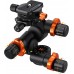 3-Way Geared Micro-Adjustment Tripod Head