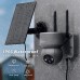 Solar Security Camera Outdoor, Color Night Vision, PIR Motion Detection, 2 Way Audio IP65