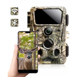 4K 30MP Trail Camera WiFi Game Camera 120° Flash Range 0.2s Trigger Clear Night Vision IP65 Waterproof Wildlife Camera
