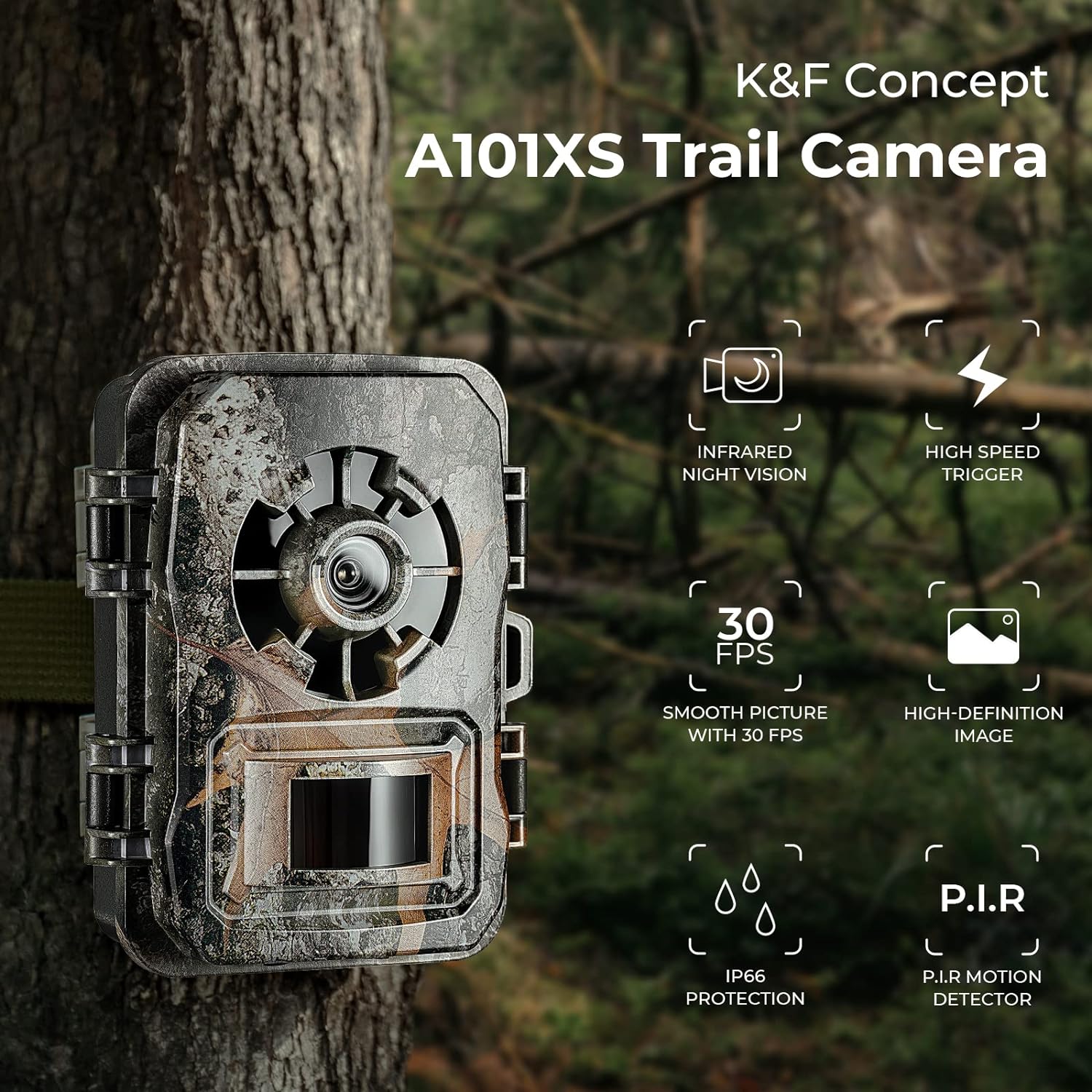 Xtellar Trail Camera 24MP 1296P IP66 selling Waterproof with Clear Night Vision and 3 Pa